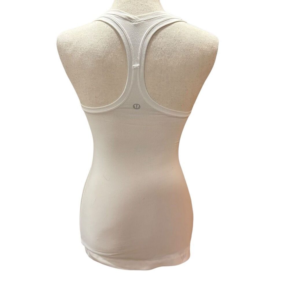 Lululemon Women’s Racerback Tank Top White Cool Fitted Top Size Women XS - Picture 3 of 4